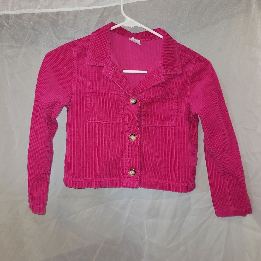 Wonder Nation size 6/6x pink corduroy button up jacket